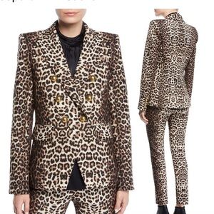 Sold Out Veronica Beard Animal Print Breasted Miller Dickey Jacket Blazer Sz 00